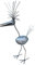 Charlotte Gartenfigur und Gartendeko als Steinvogel aus Edelstahl und Stein Größe L ca 70 cm hoch Design Tiedemann