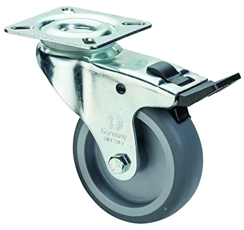 BS Rollen Lenkrolle mit Feststeller (Apparaterolle Tragkraft: 70 kg, Durchmesser Rad: 100 mm, Gleitlager) A320.A80.100