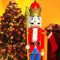 ECOM-CDL - Schiaccianoci gigante in legno da 1,2 m/1,5 m/1,8 m, re/soldato 6 feet King Red K08