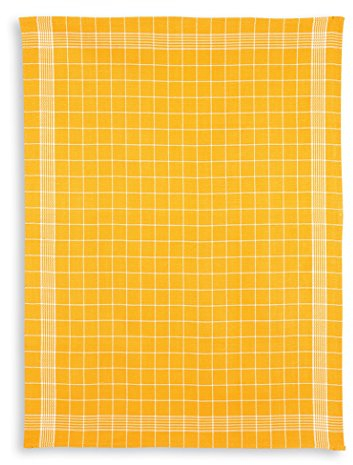 KRACHT, Halbleinen Geschirrtuch Trockenperle vollbunt maisgelb, 60x80