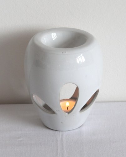AAF Nommel®, Duftlampe/Duftstövchen 20 in weisser Keramik glänzend tropfenförmig 13 cm hoch