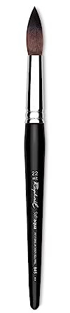 Raphael SoftAqua Synthetic Squirrel Watercolor Brush, Round, 22