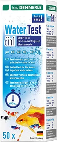 Dennerle Water Test 6in1 - schneller und zuverlässiger Wassertest (50 Teststreifen)