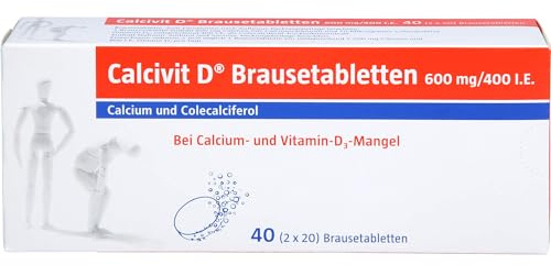 Calcivit D Brausetabletten 600 mg/400 I.E., 40 St. Tabletten