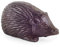 Detailed Cast Iron Hedgehog Garden Ornament in Antique Brown Finish