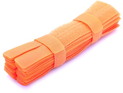 Pasow 50pcs Cable Ties Reusable Fastening Wire Organizer Cord Rope Holder 7 Inch (Orange)