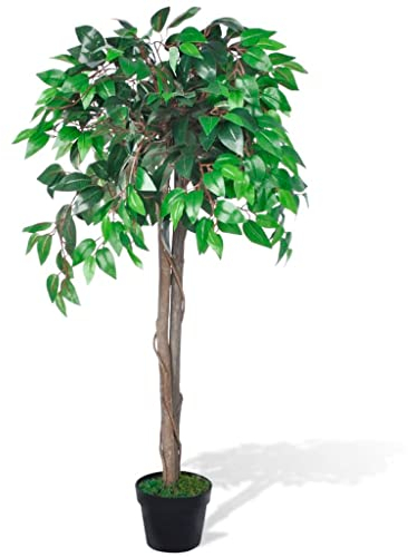 vidaXL Ficus Benjamini Birkenfeige Kunstpflanze künstliche Zimmerpflanze Baum