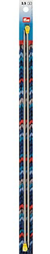 Prym Jackenstricknadeln ALU 40 cm 3,50 mm Grau Knitting Needle, Aiguilles à Main, Aluminium, Pearl Grey, 3,5 mm