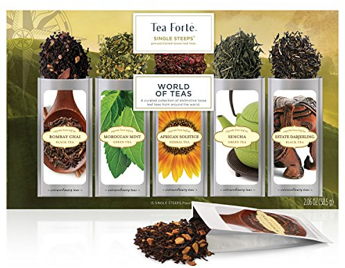 Tea forté Single Steeps World of Teas - loser Tee in Portionsbeuteln, 1er Pack (1 x 58 g)