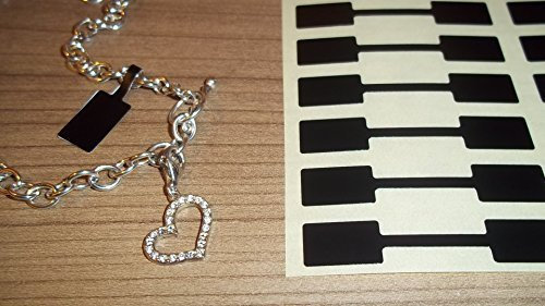 1000 Schwarz Rechteckig Schmuck Preisschilder/Price stickers/Hantel Form Etikett
