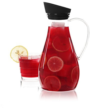 Viva Scandinavia Infusion Carafe à thé glacé Petite avec Filtre, Noir, 1.4 Litre