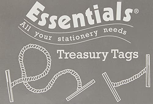 Whitecroft Essentials 27151/10 25 mm Metal Ended Treasury Tags - Green (Pack of 100)