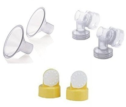 Medela Breast Shields, Connectors, Valves and Membranes (21mm Shields) by Medela