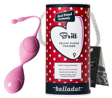 Belladot Britt Silicone Duo Beckenbodentrainer für die Frau, Liebeskugeln für Frau und Vaginalmuskeltraining, Blasenkontrolle für sexuelle Gesundheit mit Innerer Bewegung Liebeskugeln