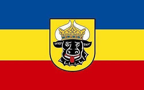 U24 Fahne Flagge Mecklenburg mit Ochsenkopf 60 x 90 cm