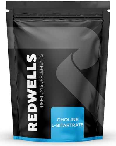 REDWELLS Choline L-Bitartrate Powder 100 g | 500 mg Daily Dose | 200 servings | GMO free | No fillers or binders | Suitable for vegans