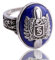 HmgSea Stefan S Ring mit Blauem Edelstein für Männer - Gothic Eternity Ring für Jugendliche zum Freundschaftstag - Ring