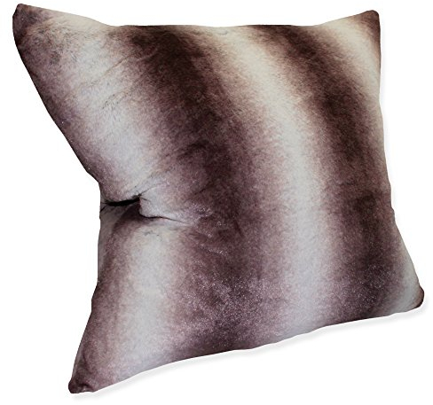 Haus und Deko Kissenbezug 60 x 60 cm Braun, Fellimitat Luxury Kissenbezüge, kuschelige Kissenhüllen für Wohnzimmer Sofakissen, Dekokissen Schlafzimmer Kopfkissenbezug
