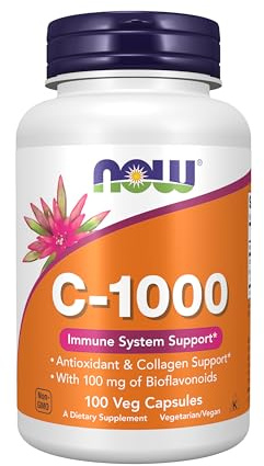NOW Foods Supplements, Vitamin C-1,000 with 100 mg of Bioflavonoids, Antioxidant protection*, 100 Veg Capsules