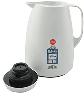 Emsa Basic 017002505009 Caraffa Termica, Chiusura QuickTip, Bianco, 1 litro