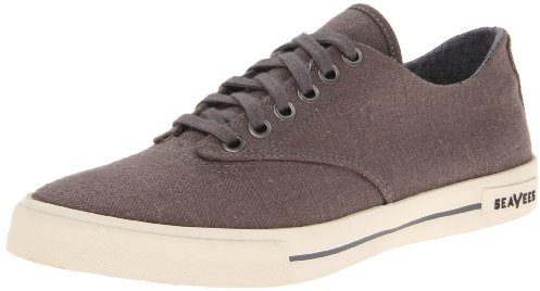 SEAVEES Men's Hermosa Classic Sneaker, Tin Grey Vintage Wash Linen, 9 UK