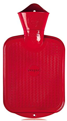 0,8 L Kinder Gummi-Wärmflasche, Wärmeflasche, Wärmetherapie, rot