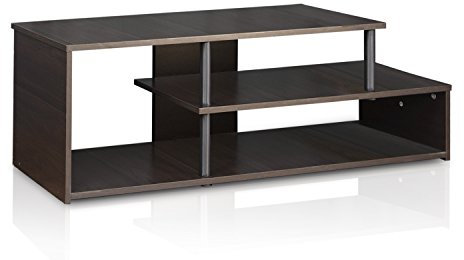 Furinno ECON Supporti TV Senza Attrezzi, Holz, Espresso/Nero, Taglia unica