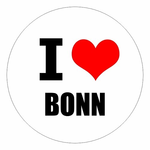 Kiwistar - Autoaufkleber - 5x5 cm - außen klebend - I love Bonn für Auto, Laptop, Fahrrad, LKW, Motorrad Aufkleber mehrfarbig JDM Decal Sticker Racing