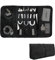Patu Roll-up Elektronik-Zubehör, Reise-Ausrüstung, Organizer, schwarz – tragbare, universelle externe Batterien, Festplatten, Kabel-Management, Gesundheitspflege, Kosmetik-Kit Tasche