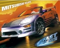 2 Fast 2 Furious – mistibishi Eclipse – 40 x 50 cm Kunstdruck/Poster