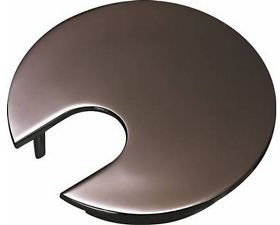Polished Chrome Table Desk Cable Tidy/Outlet Grommet Insert 63mm Free P&P