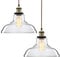 Long Life Lamp Company Pack of 2 Modern Vintage Glass Chandelier Shade Pendant Hanging Ceiling Light E27 - Clear Glass