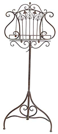 Notenständer Antik Metall Vintage Home Notenpult höhenverstellbar Landhausstil Notenhalter Shabby Chic Musikständer 155 cm