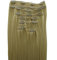 LCP Clip In Extensions Haarverlängerung 50 cm 8 Haarteile Set, Farbe:blond
