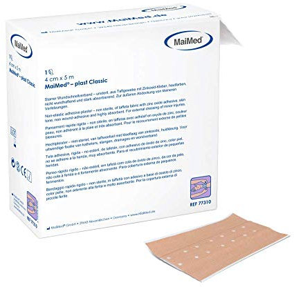 MaiMed - plast classic Wundschnellverband, Pflaster, Wunde (8 cm x 5 m)