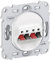 Schneider Electric - Ovalis - prise haut parleur - 2 sorties - sans plaque de finition Blanc - S261488