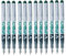 Pilot V Pen Disposable Fountain Pen - Green, Box of 12