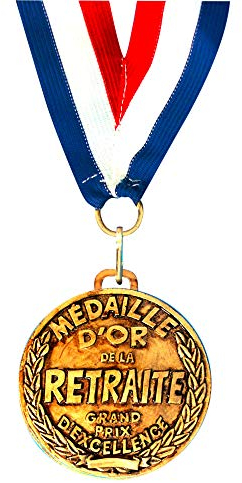 Kasdesign Médaille d'Or de la Retraite Bonnets, masques et accessoires pour fête, multicolore (4783G)