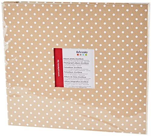 Artemio Fotoalbum 30 x 30 cm - Beige mit weißen Punkten