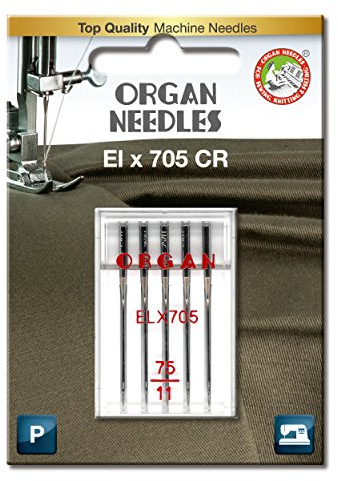 Organ Needles 5486075BL Maschinennadeln, Silber, 75/11 Größe, 5