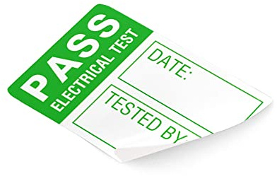 Martindale LAB1 PAT Test Labels-Small, White/Green
