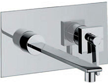 Bellosta - Miscelatore lavabo a Parete Piastra Unica Serie Forme Art.670 - Bocca Normale, Cromo, A Magazzino