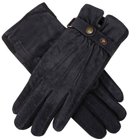 Dents Laura Women's Suede Walking Gloves NAVY L