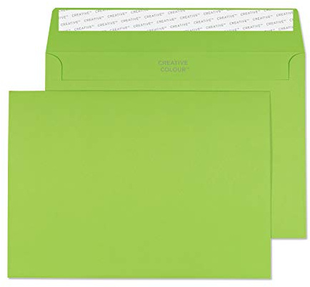 Blake Creative Colour - Coloured Lime C5 Envelopes (162 x 229 mm) - Pack of 500 - FSC Certified - 120GSM - Peel and Seal Green Envelope - Invitation Envelopes/Card Making Supplies (307)