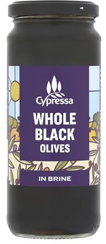 Cypressa Black Whole Hojiblanca Olives 340g