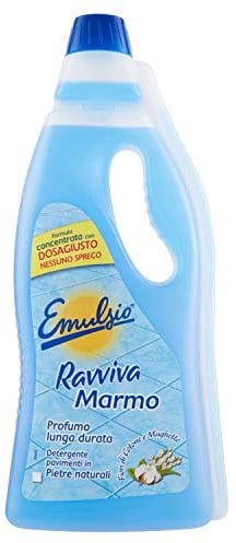 Emulsio 0266513 Ravviva Marmo Detersivo per Pavimenti, con Estratti di Fiore di Cottone, 750 ml,