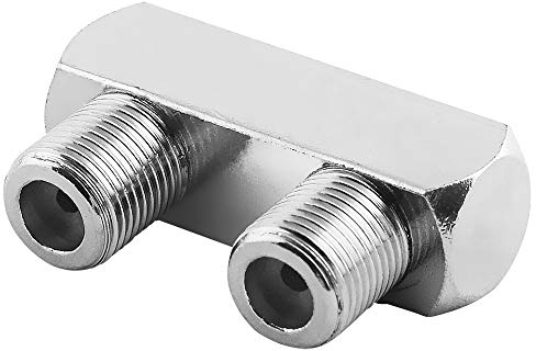 BestPlug Sat LNB U Adapter Verteiler Verbindungsstück, F-Buchse Kupplung weiblich auf F-Buchse Kupplung weiblich, geeignet für 3D SD HD FullHD UHD 4K, Metallausführung