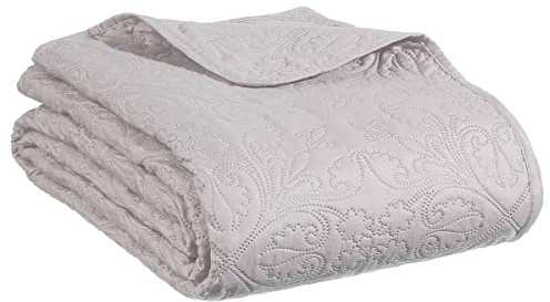 Atmosphera - Dessus de lit + 2 taies Arabesque Taupe - 260x240 cm
