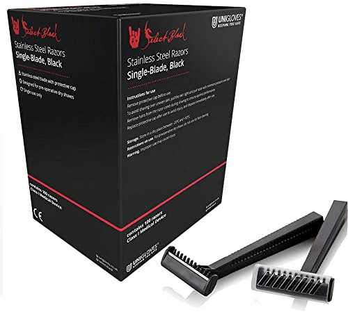 Unigloves Select Disposable Tattoo Black Razors (100)