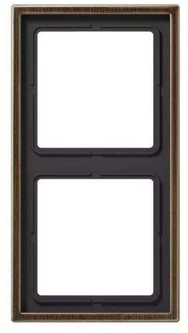 Jung Rahmen 2fach Serie LS Messing antik, 1 Stück, ME 2982 AT
